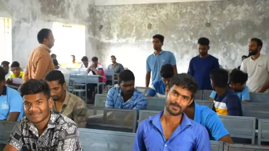 Students in a Muppadai classroom